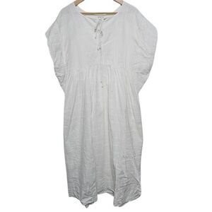 Mirth Sonoma dress box weave  in white